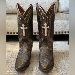 Dan Post Tan Leather Cowboy Boots